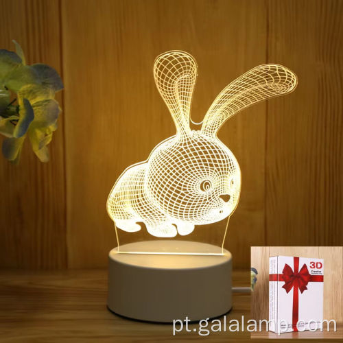 Lâmpada de luz da noite de Natal de Acrílico LED moderno 3D